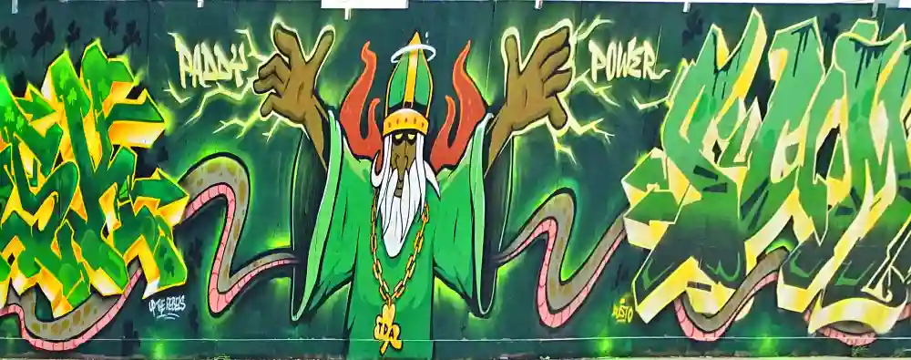 Image: Graffiti of Paddy Power.