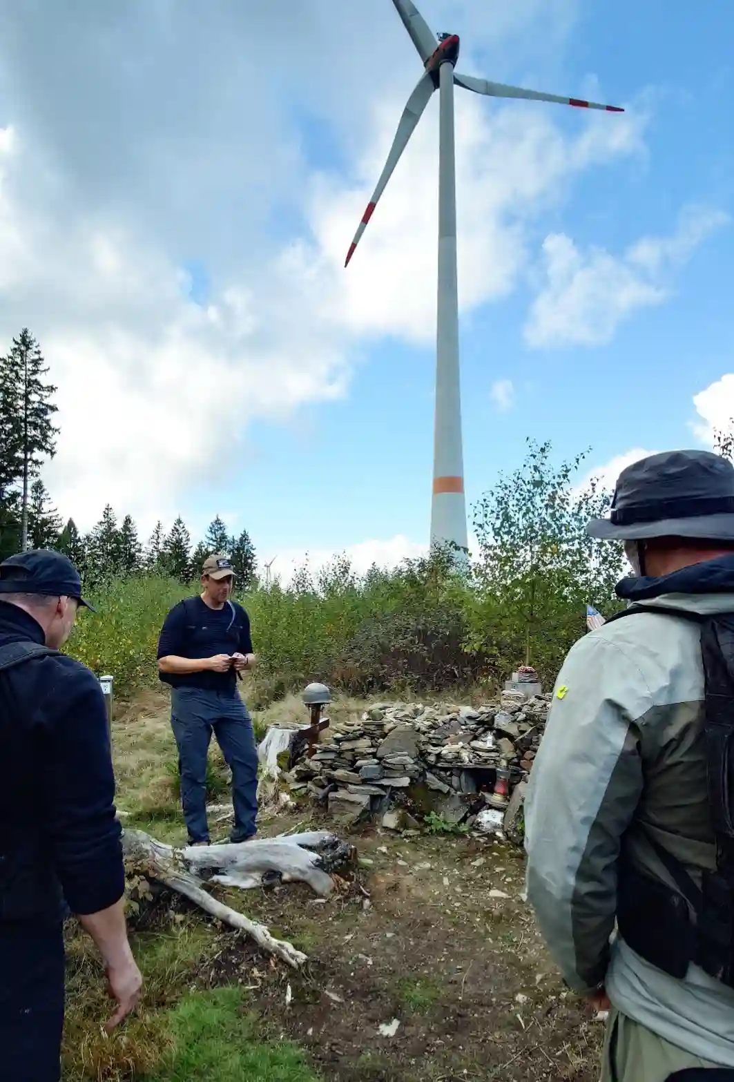 Image: The survey area of the remains of CPL Robert T. Cahow.