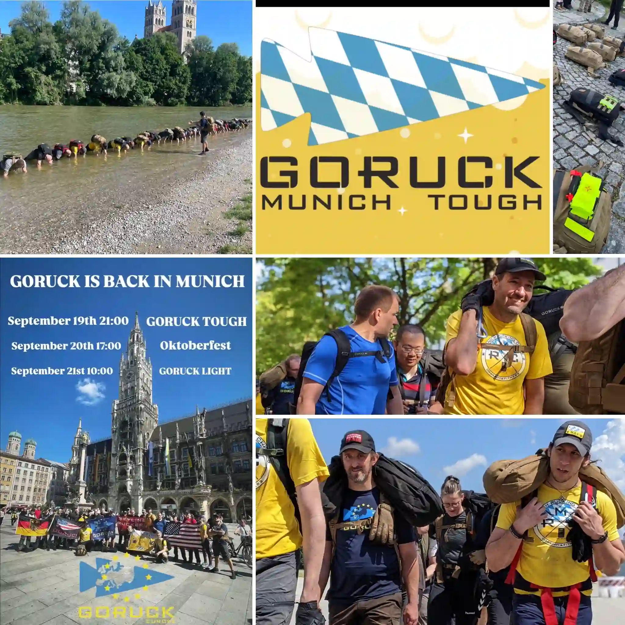 Image: Participants in action during a Munich GORUCK event.